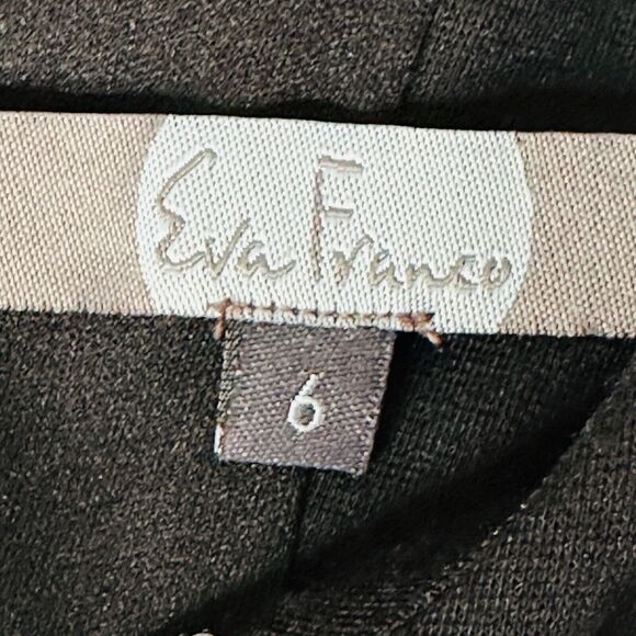 Eva Franco Stretch Black Floral Sleeveless Ponte Knit Dress Women's Size 6 NWT - Picture 2 of 11